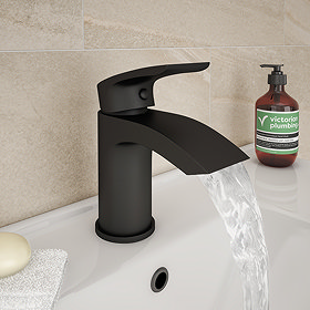 Nexus Matt Black Basin Mixer Tap