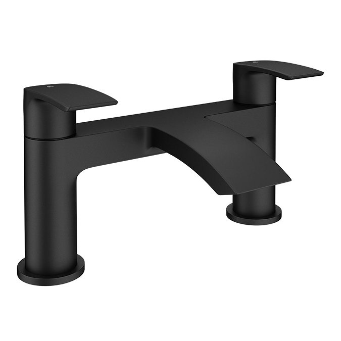 Nexus Matt Black Modern Bath Filler Large Image