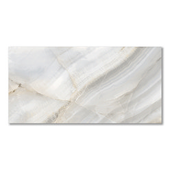 Nicoletta Pearl Polished Onyx Marble Effect Wall & Floor Tiles - 300 x 600mm