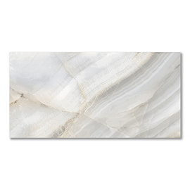 Nicoletta Pearl Polished Onyx Marble Effect Wall & Floor Tiles - 300 x 600mm