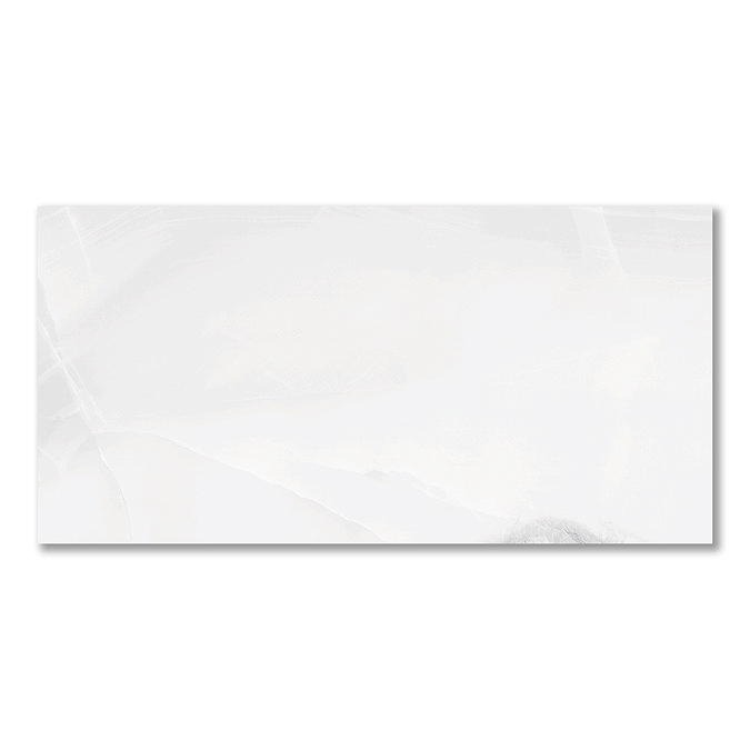 Nicoletta White Polished Onyx Marble Effect Wall & Floor Tiles - 300 x 600mm