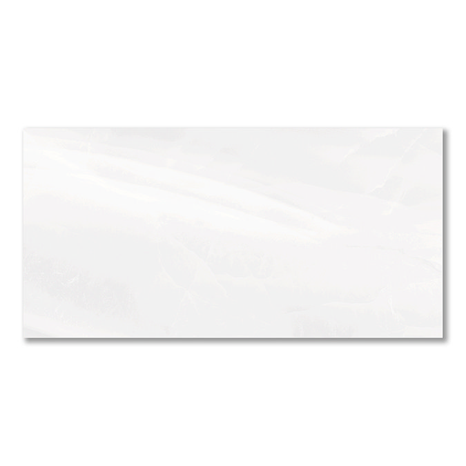 Nicoletta White Polished Onyx Marble Effect Wall & Floor Tiles - 300 x 600mm