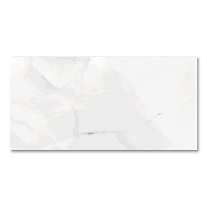 Nicoletta White Polished Onyx Marble Effect Wall & Floor Tiles - 300 x 600mm