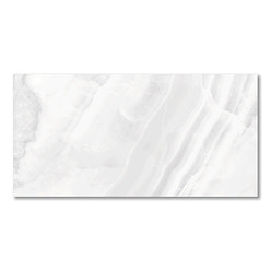 Nicoletta White Polished Onyx Marble Effect Wall & Floor Tiles - 300 x 600mm
