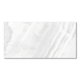 Nicoletta White Polished Onyx Marble Effect Wall & Floor Tiles - 300 x 600mm