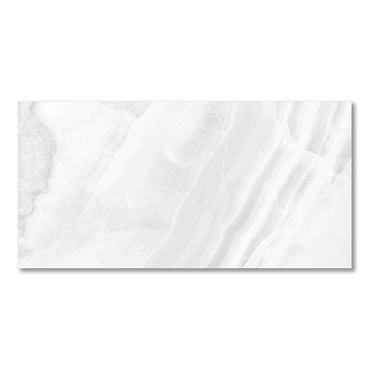 Nicoletta White Polished Onyx Marble Effect Wall & Floor Tiles - 300 x 600mm