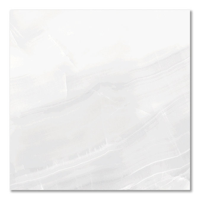 Nicoletta White Polished Onyx Marble Effect Wall & Floor Tiles - 600 x 600mm