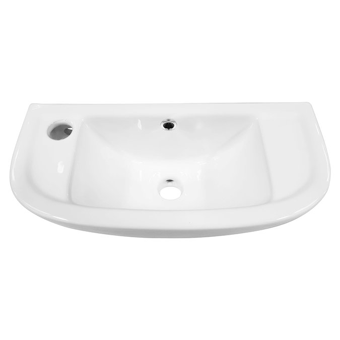 Nile Compact 455 x 205mmm Wall Hung Cloakroom Basin  Feature Large Image