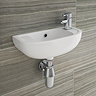 Nile Compact RH 455 x 205mmm Wall Hung Cloakroom Basin Large Image