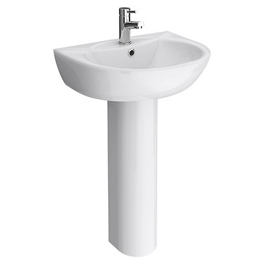 Nouvelle Basin with Full Pedestal (545mm Wide - 1 Tap Hole) Profile Large Image