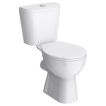 Nouvelle Modern Close Coupled Toilet with Soft-Close Seat Profile Large Image