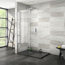 Nova 1200 x 900 Wet Room (700mm Screen + Slate Effect Tray)