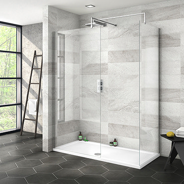 Nova 1500 x 700 Wet Room (Screen, Side Panel + Tray)  Feature Large Image