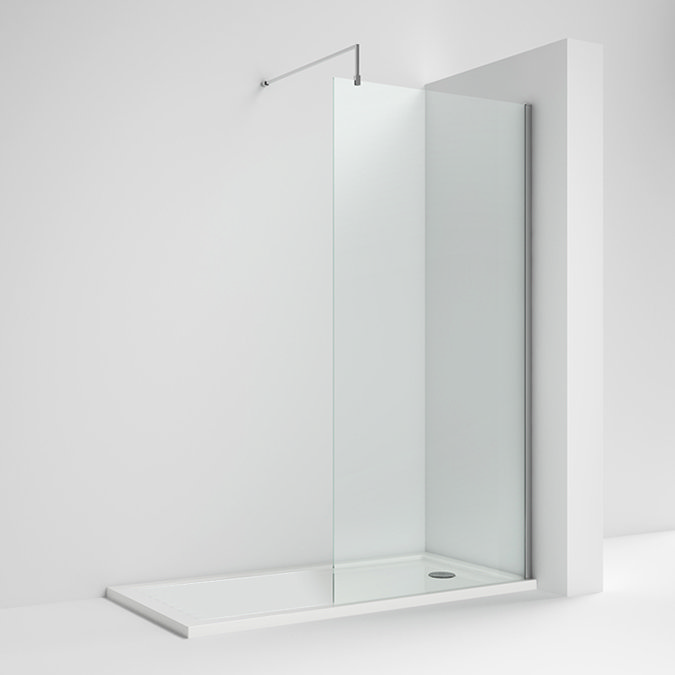 Nova 1700 x 700 Bath Replacement Wet Room (1000mm Chrome Screen w. Tray)  Feature Large Image