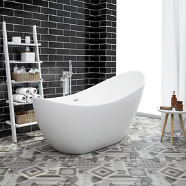 Nova 1750 Modern Free Standing Slipper Bath Large Image