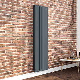 Milan Vertical Radiator – Anthracite Double Panel – 1800 x 456mm