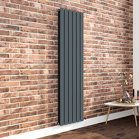 Milan Vertical Radiator – Anthracite Double Panel – 1800 x 456mm