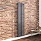 Milan 1800 x 452 Vertical Anthracite Single Panel Radiator Large Image