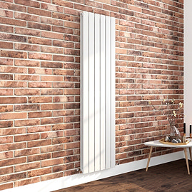 Milan Vertical Radiator - White Double Panel - 1800 x 456mm