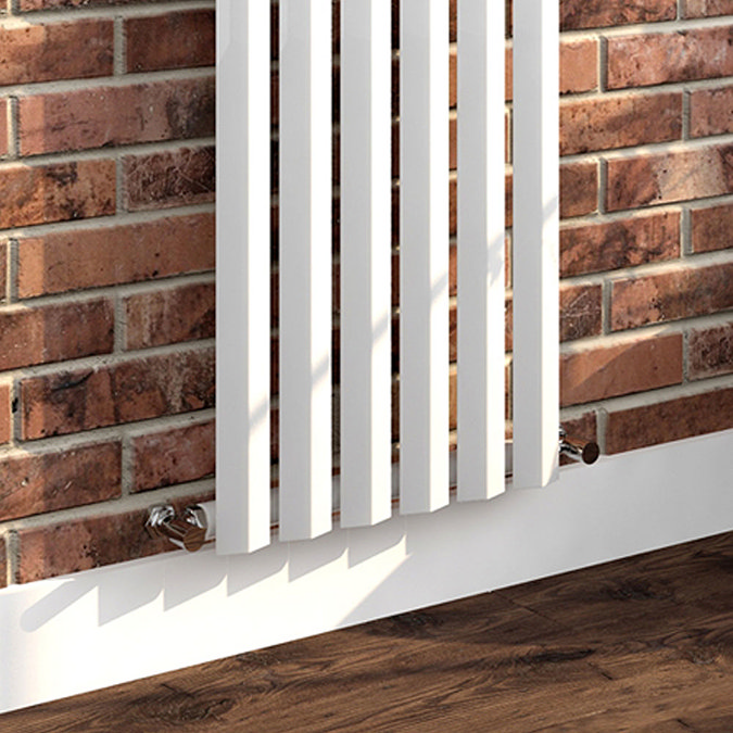 Nova 1800 x 452 Vertical White Single Panel Radiator  Profile Large Image