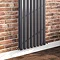 Nova 1800 x 604 Vertical Anthracite Double Panel Radiator  Profile Large Image