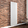 Milan 1800 x 604 Vertical White Double Panel Radiator Large Image