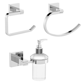 Nova Bathroom 3 Piece Accessory Set - Chrome