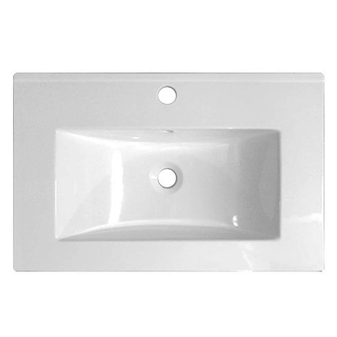 Nova 500mm Vanity Sink With Cabinet - Modern High Gloss White  Feature Large Image
