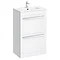 Nova 500mm Vanity Sink With Cabinet - Modern High Gloss White Large Image