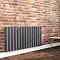 Milan 600 x 1136 Horizontal Anthracite Double Panel Radiator Large Image