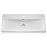 Nova 800mm Mid-Edge Basin Wall Hung High Gloss White Vanity Unit  Profile Large Image