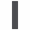 Nova Anthracite Vertical Double Panel Aluminium Radiator 1800 x 375mm (4 Section)