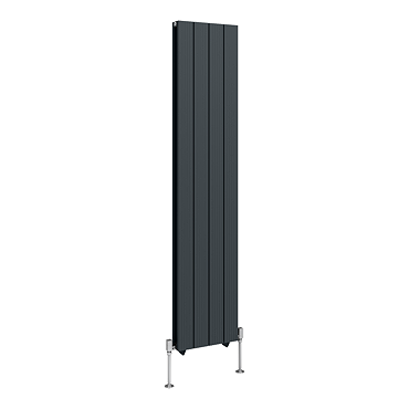 Nova Anthracite Vertical Double Panel Aluminium Radiator 1800 x 375mm (4 Section)