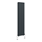 Nova Anthracite Vertical Double Panel Aluminium Radiator 1800 x 375mm (4 Section)