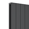 Nova Anthracite Vertical Double Panel Aluminium Radiator 1800 x 470mm (5 Section)