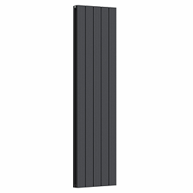Nova Anthracite Vertical Double Panel Aluminium Radiator 1800 x 470mm (5 Section)