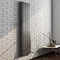 Nova Anthracite Vertical Double Panel Aluminium Radiator 1800 x 466mm (5 Section) Large Image