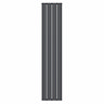 Nova Anthracite Vertical Single Panel Aluminium Radiator 1800 x 375mm (4 Section)