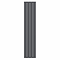 Nova Anthracite Vertical Single Panel Aluminium Radiator 1800 x 375mm (4 Section)