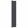 Nova Anthracite Vertical Single Panel Aluminium Radiator 1800 x 375mm (4 Section)