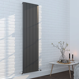 Nova Anthracite Vertical Single Panel Aluminium Radiator 1800 x 470mm (5 Section) Large Image