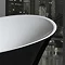 Nova Black Sparkle 1750 Modern Double Ended Slipper Bath  Feature Large Image