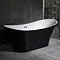 Nova Black Sparkle 1750 Modern Double Ended Slipper Bath  Standard Large Image