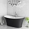 Nova Black Sparkle 1750 Modern Double Ended Slipper Bath Large Image