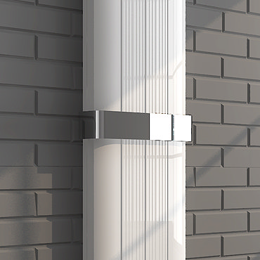 Nova Chrome Towel Bar Rail for 4 Section Double Panel Aluminium Radiators  Profile Large Image