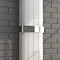 Nova Chrome Towel Bar Rail for 4 Section Double Panel Aluminium Radiators Large Image