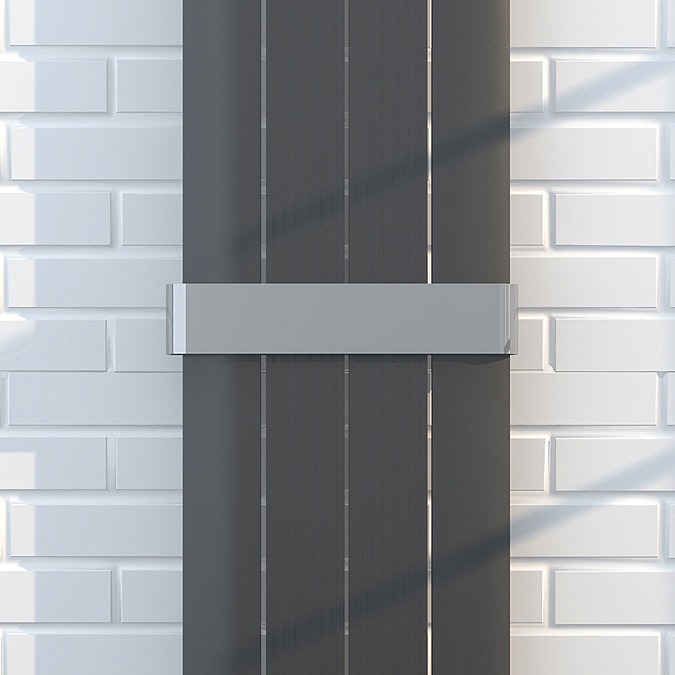 Nova Chrome Towel Bar Rail for 4 Section Single Panel Aluminium Radiators  Standard Large Image