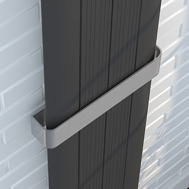 Nova Chrome Towel Bar Rail for 4 Section Single Panel Aluminium Radiators  Profile Large Image