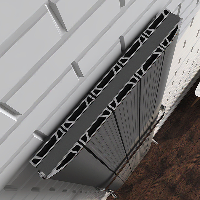 Nova Chrome Towel Bar Rail for 5 Section Double Panel Aluminium Radiators  Standard Large Image