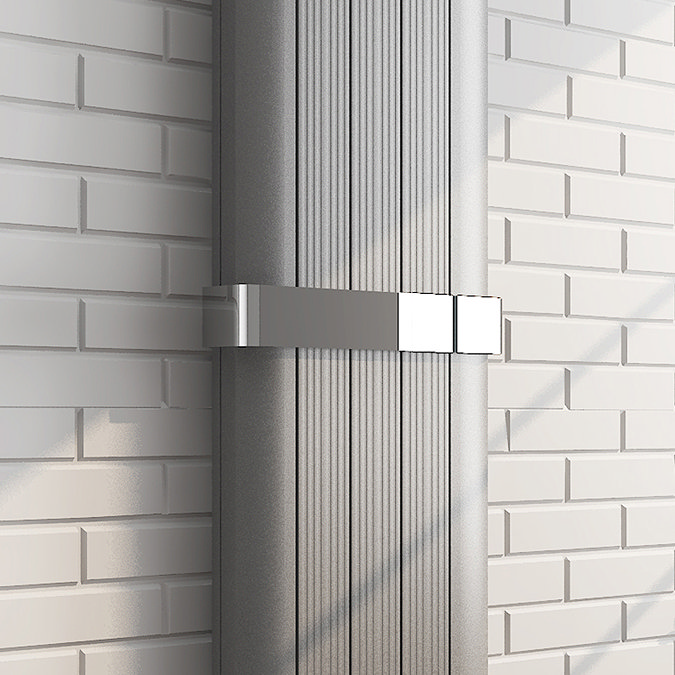 Nova Chrome Towel Bar Rail for 5 Section Double Panel Aluminium Radiators Large Image